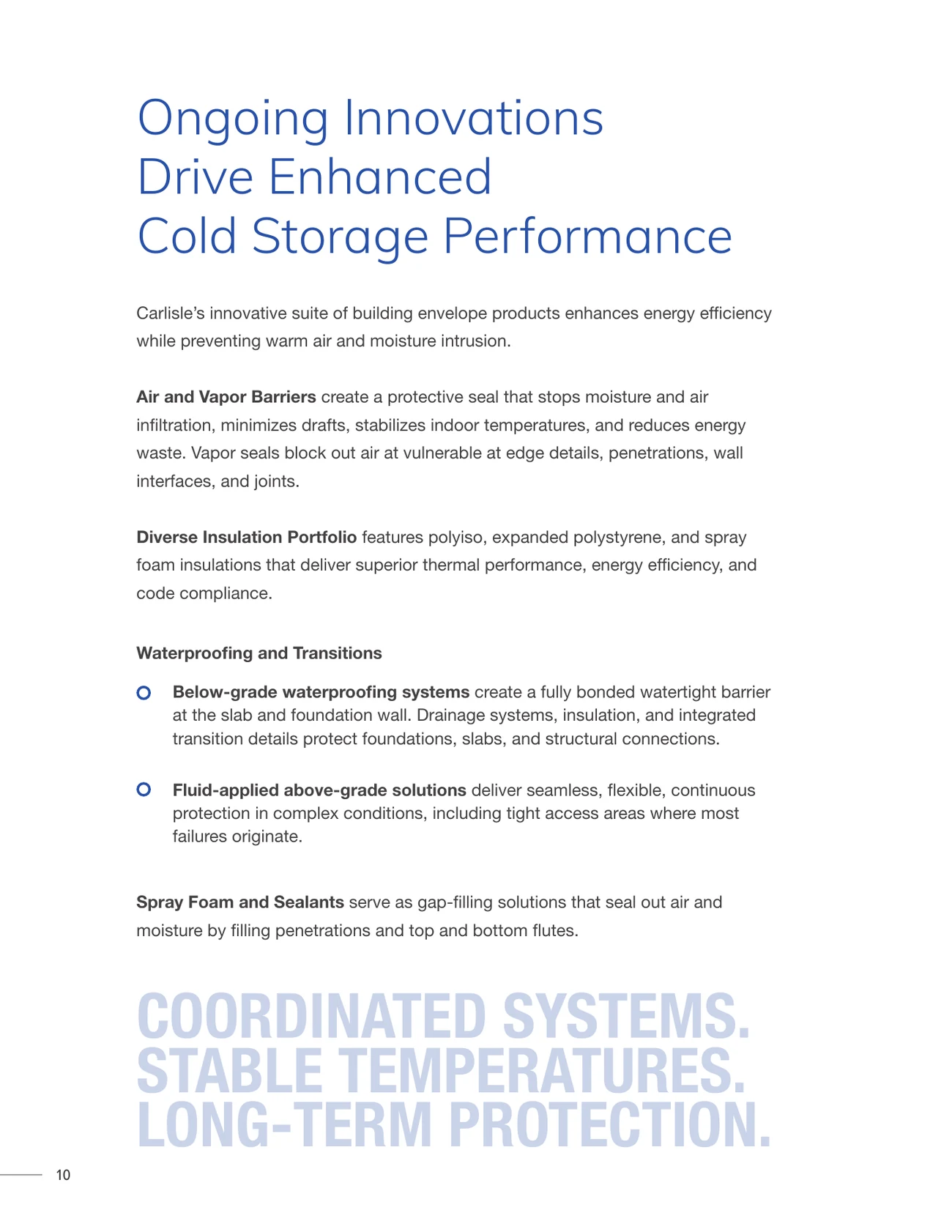 Preserving cold storage through innovative building solutions: the cold storage brochure, page 10