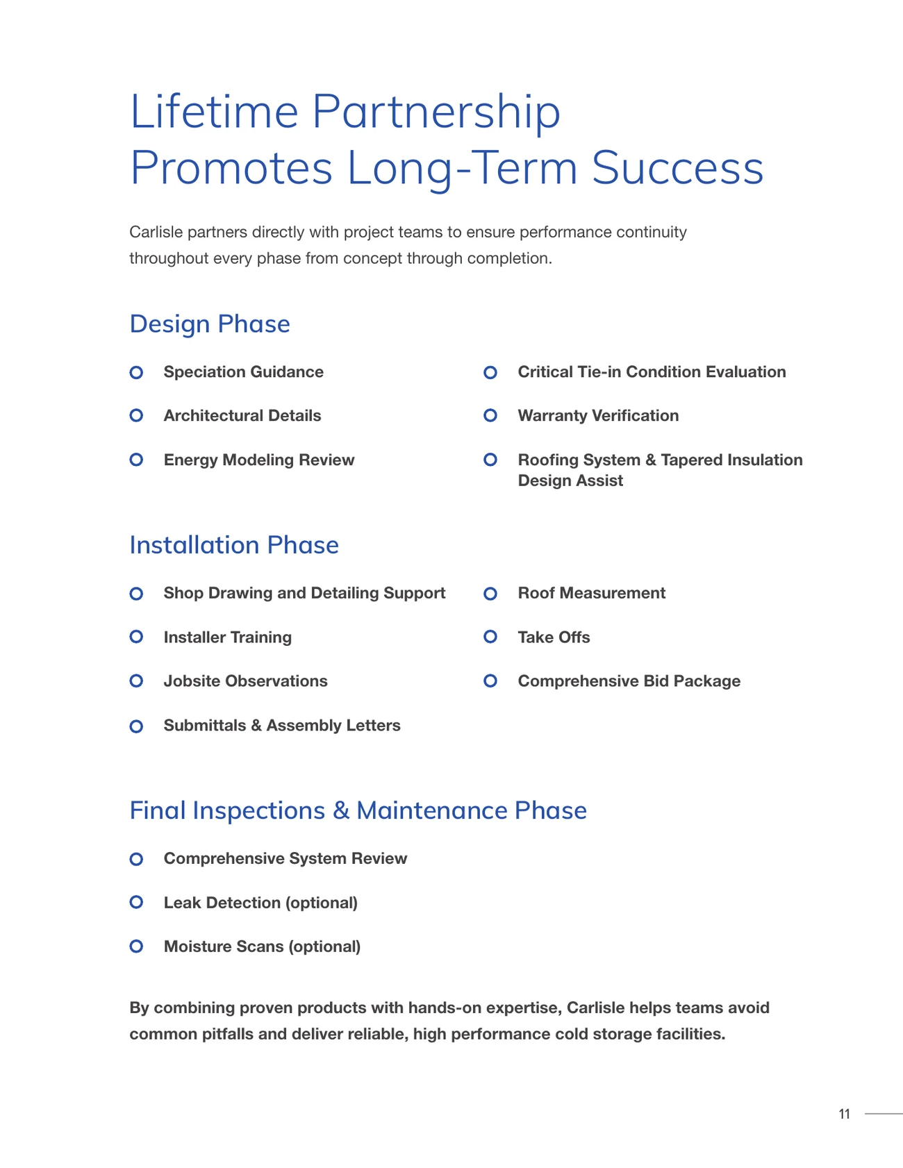 Preserving cold storage through innovative building solutions: the cold storage brochure, page 11