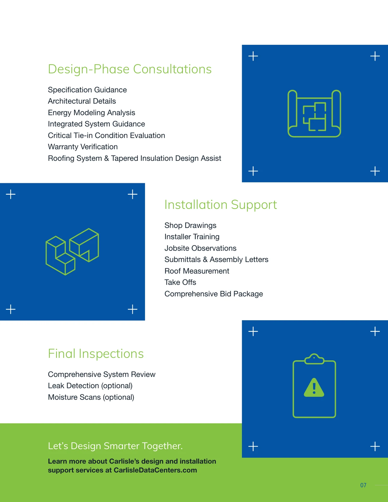 Building the future of data centers: the Carlisle data centers brochure, page 7