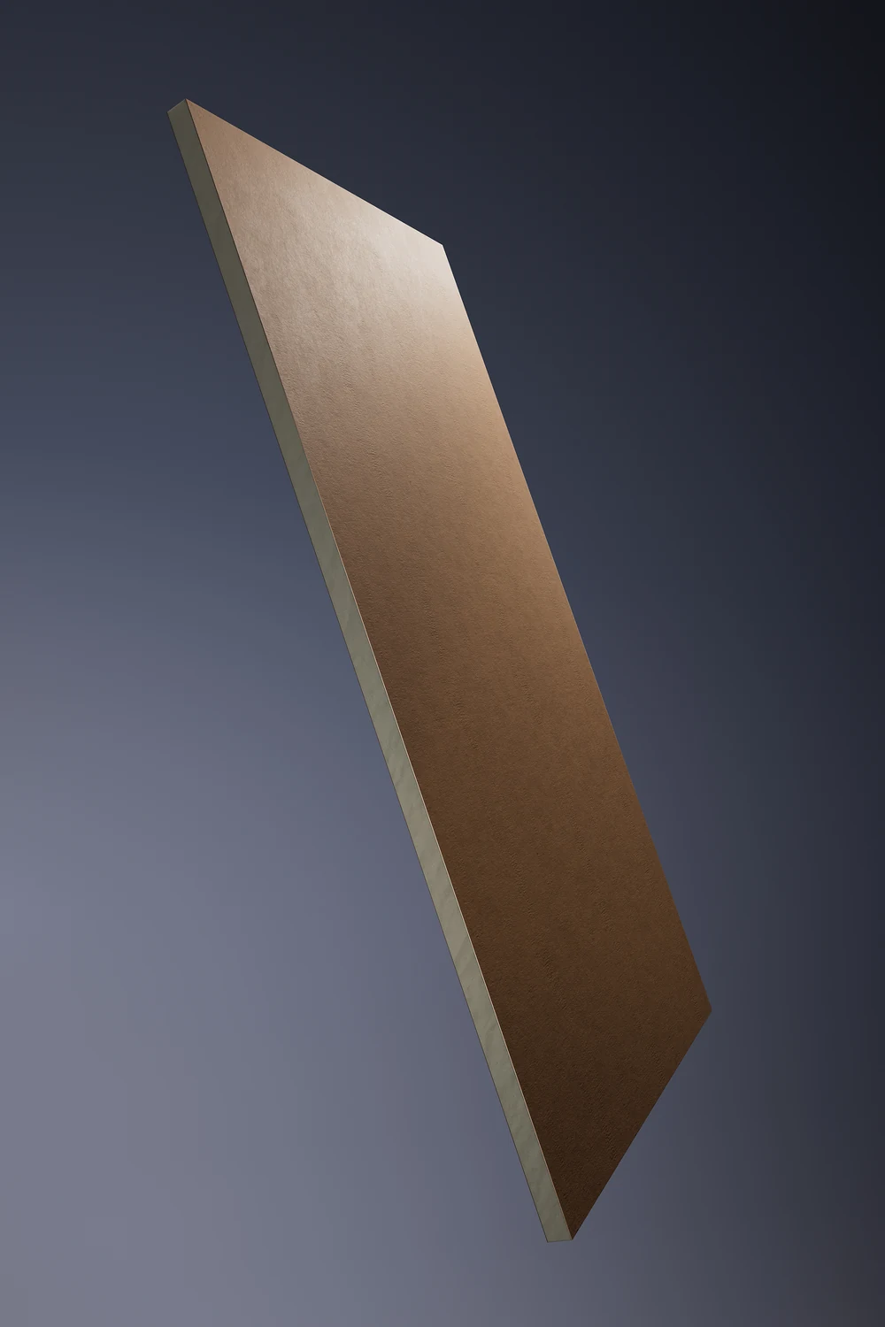 The board turned, the light across its facer