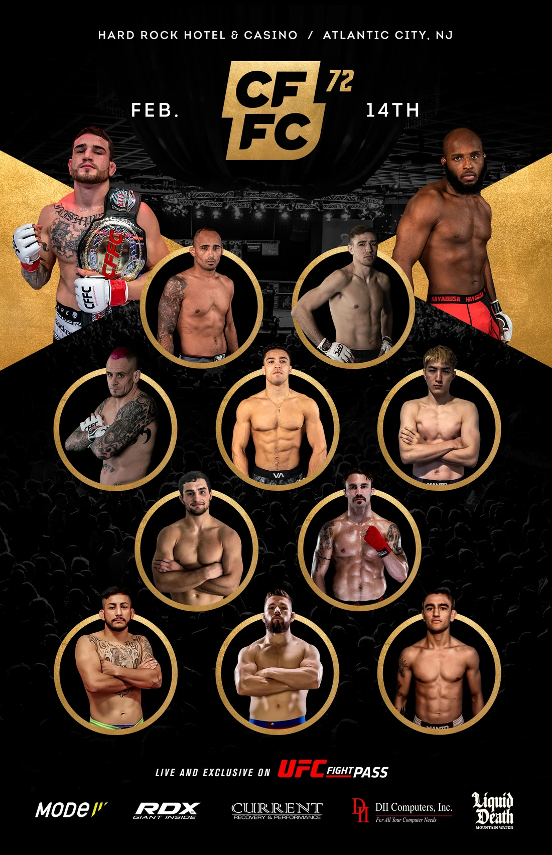 Program, front cover: CFFC 72, February 14th, the full card