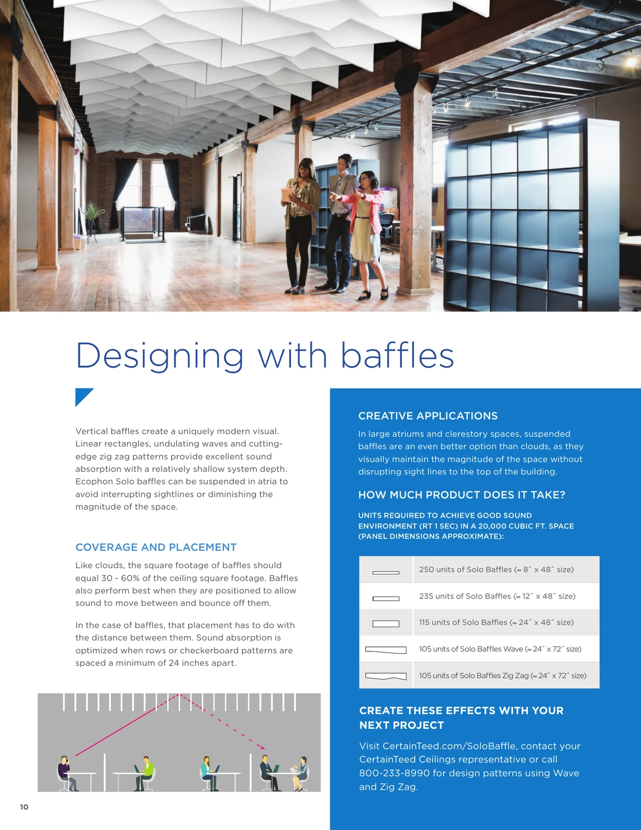 Acoustical design for open spaces brochure, page 10