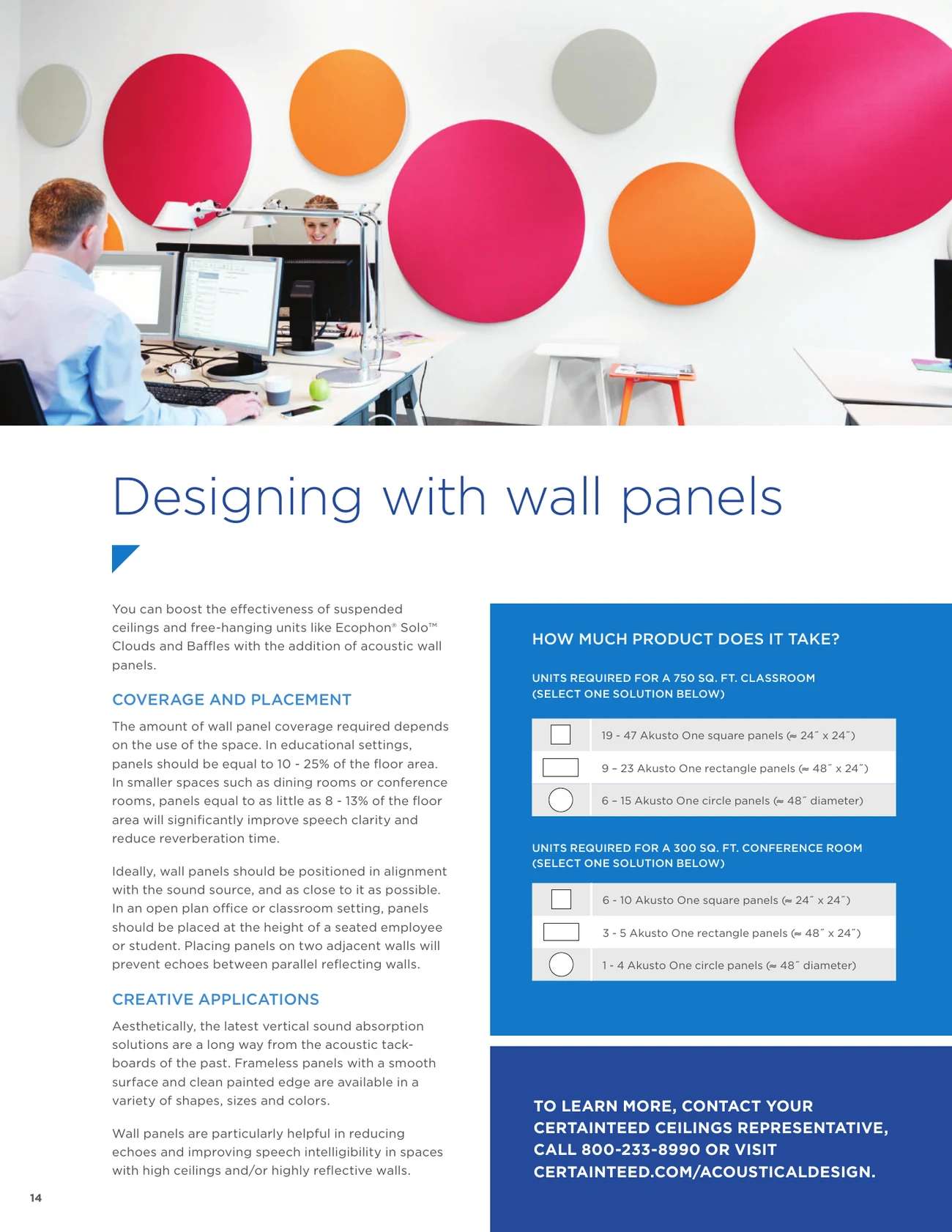 Acoustical design for open spaces brochure, page 14