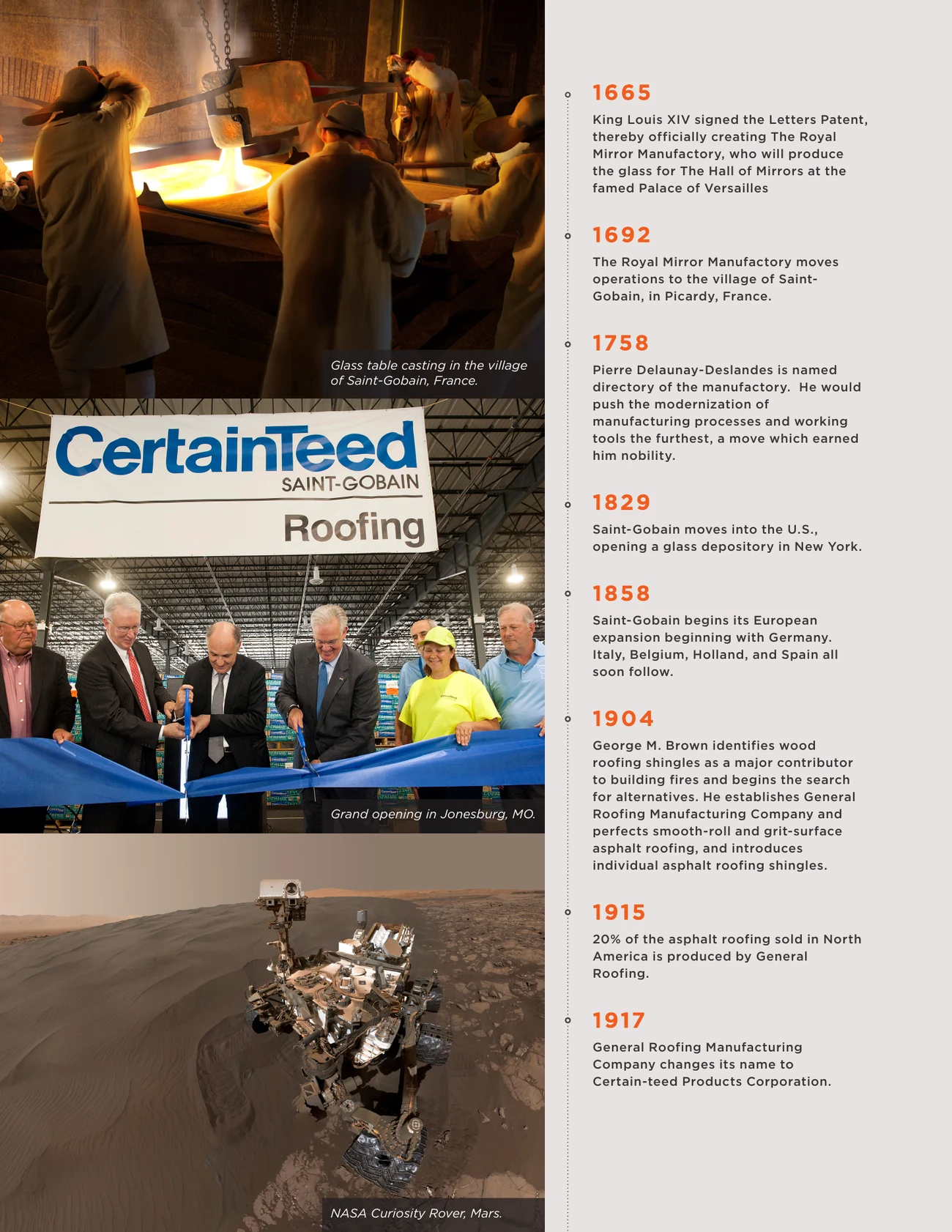 The future built on history: the solar brochure, page 3
