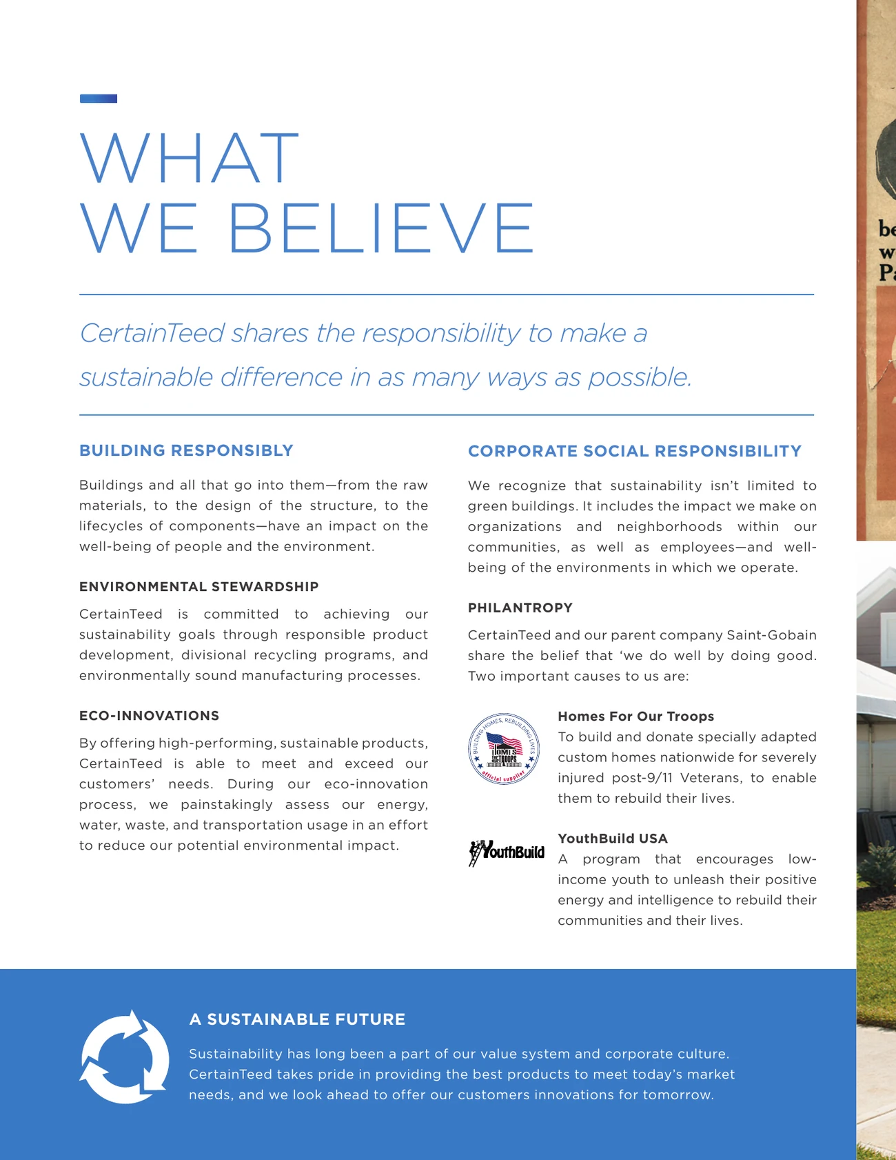 The future built on history: the solar brochure, page 4