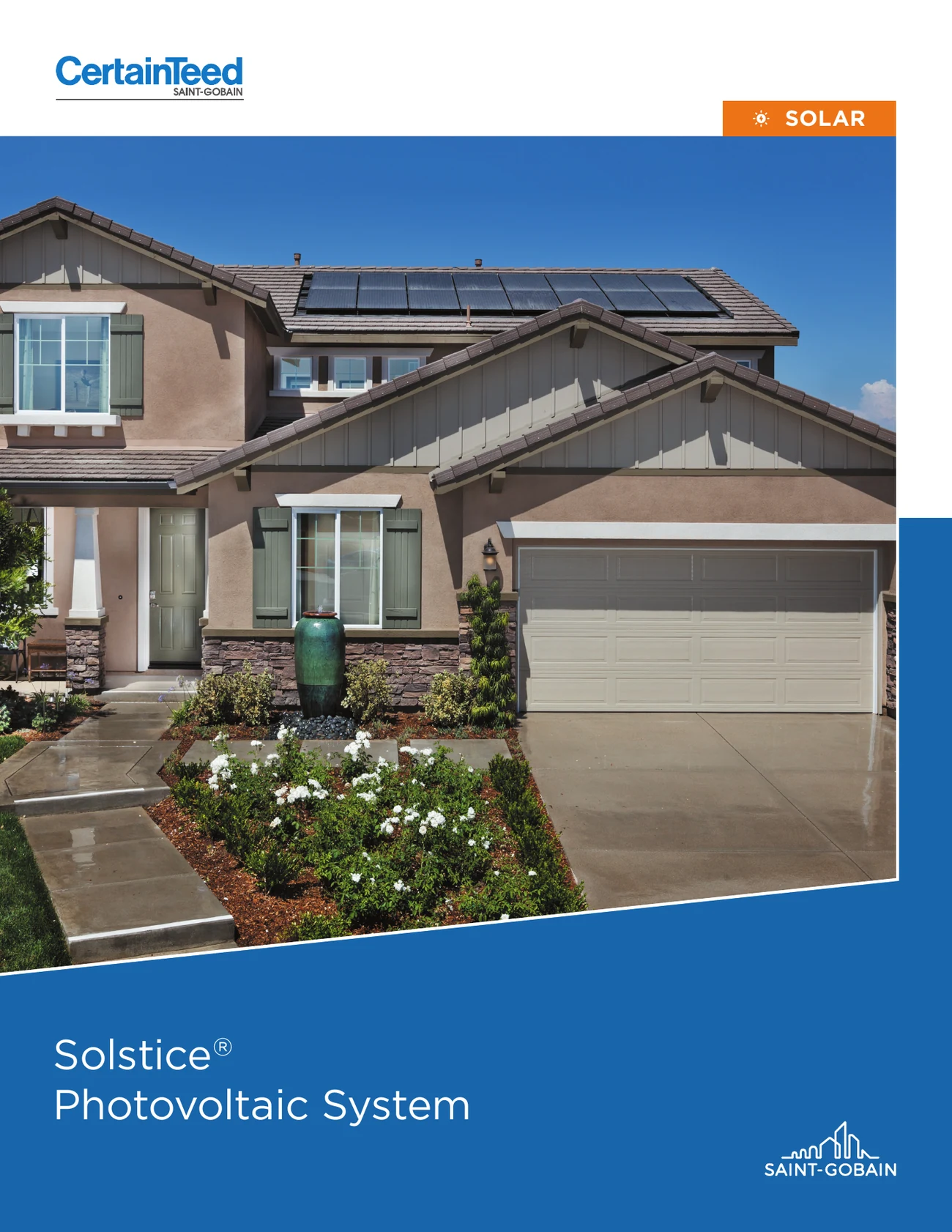 The Solstice photovoltaic system brochure, page 1
