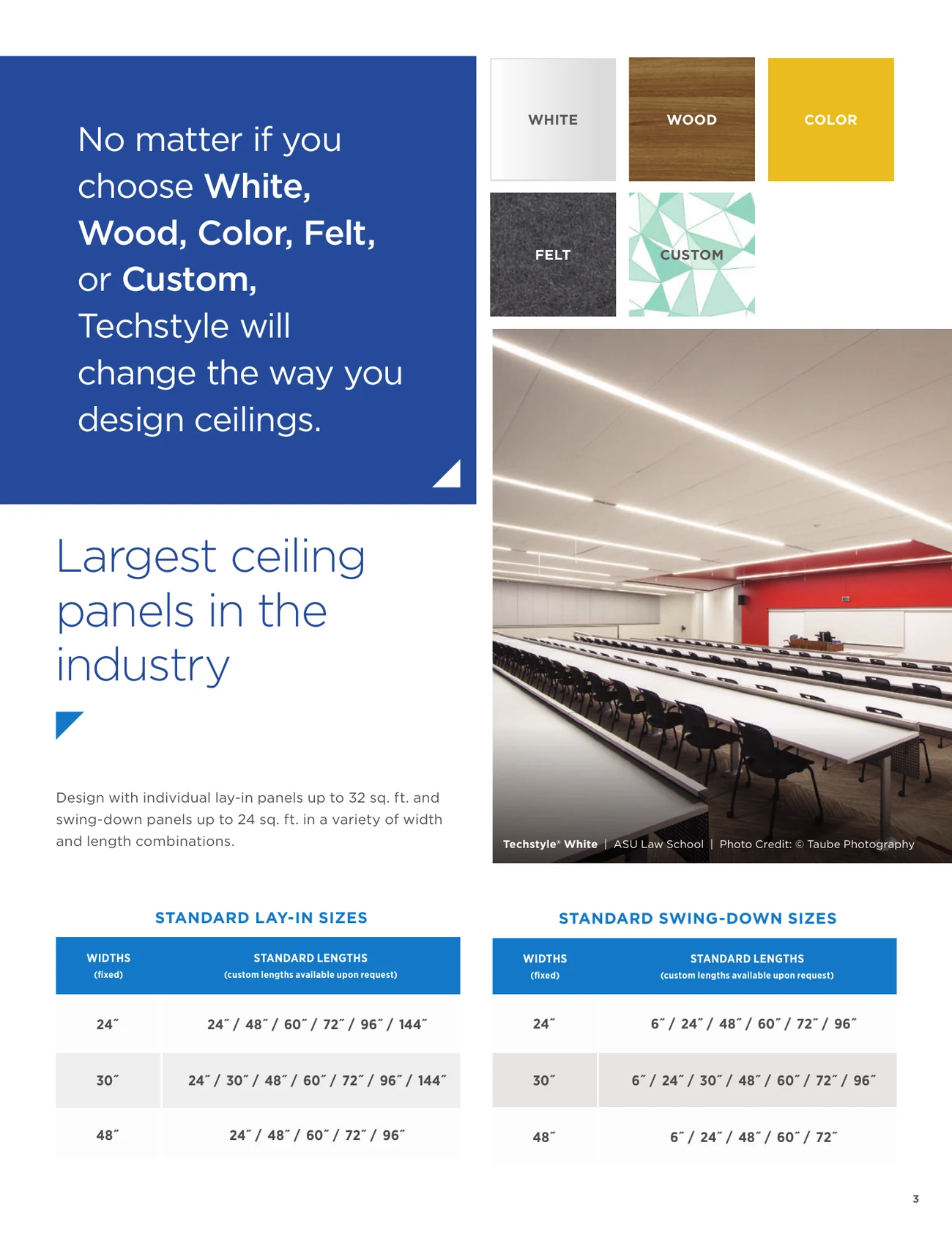 Techstyle acoustical ceilings and walls brochure, page 3