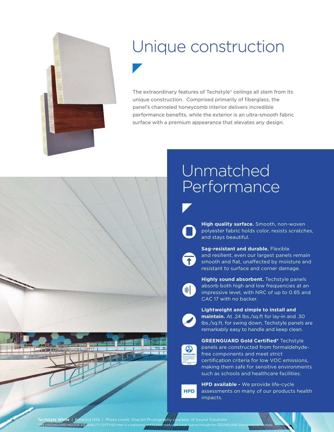 Techstyle acoustical ceilings and walls brochure, page 4