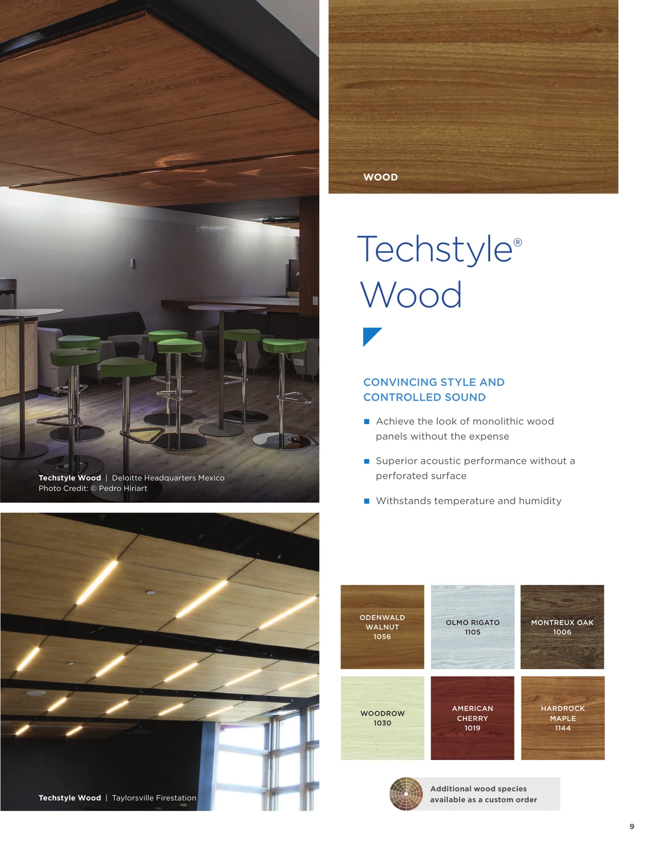 Techstyle acoustical ceilings and walls brochure, page 9