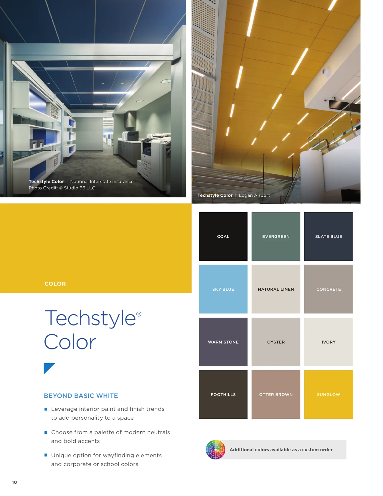 Techstyle acoustical ceilings and walls brochure, page 10