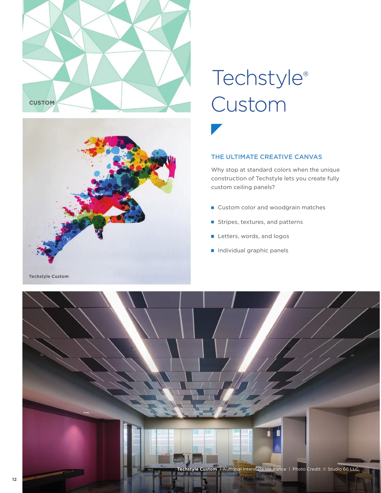 Techstyle acoustical ceilings and walls brochure, page 12