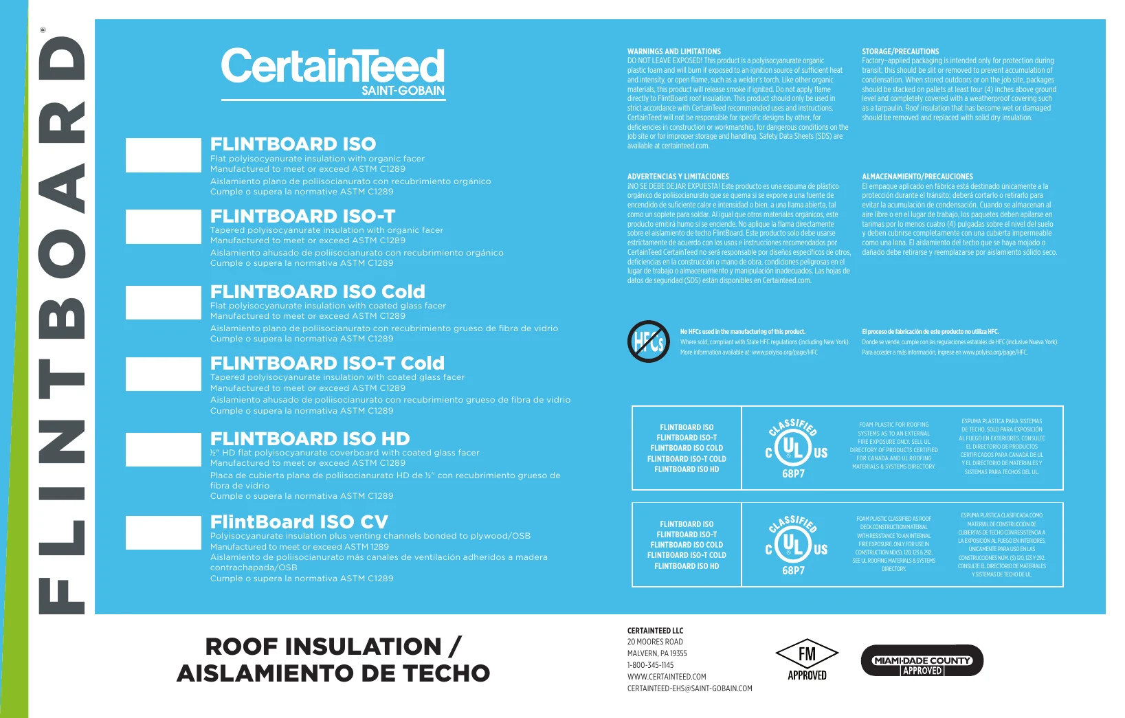 The FlintBoard label, flat