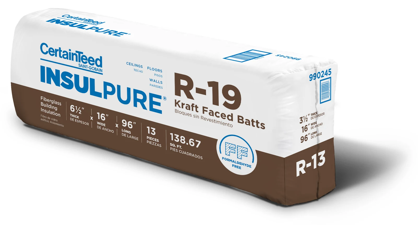 The InsulPure R-19 Kraft bag