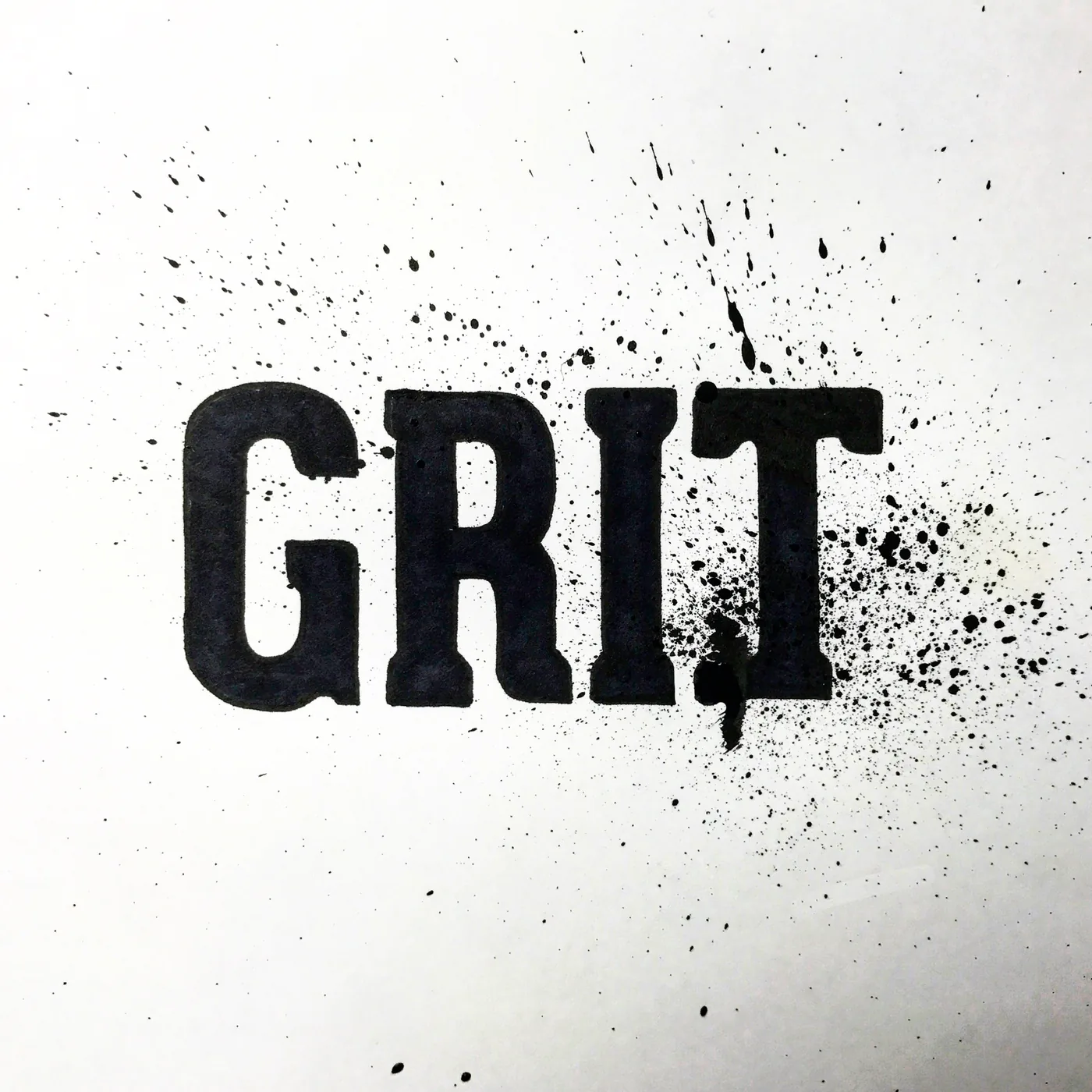 GRIT. Lettering by hand.