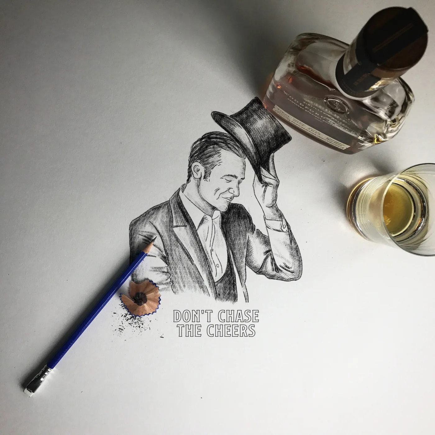 Don&rsquo;t chase the cheers. Lettering and illustration by hand.