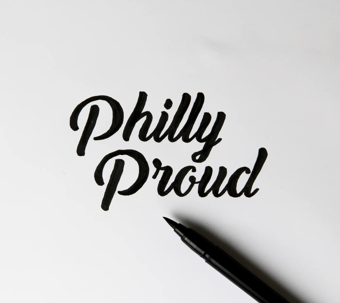 Philly Proud. Lettering by hand.
