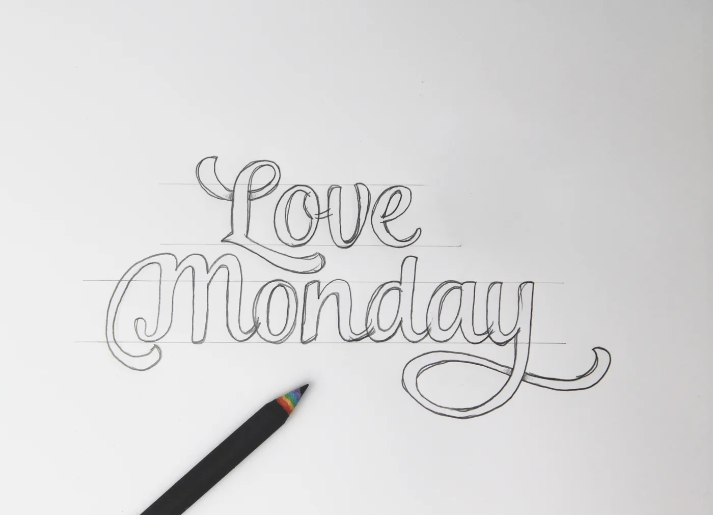 Love Monday. Lettering by hand.