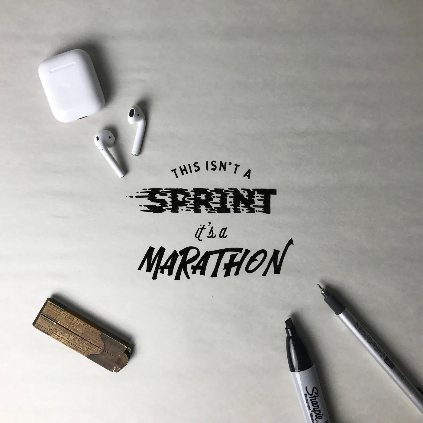 This isn&rsquo;t a sprint, it&rsquo;s a marathon. Lettering by hand.