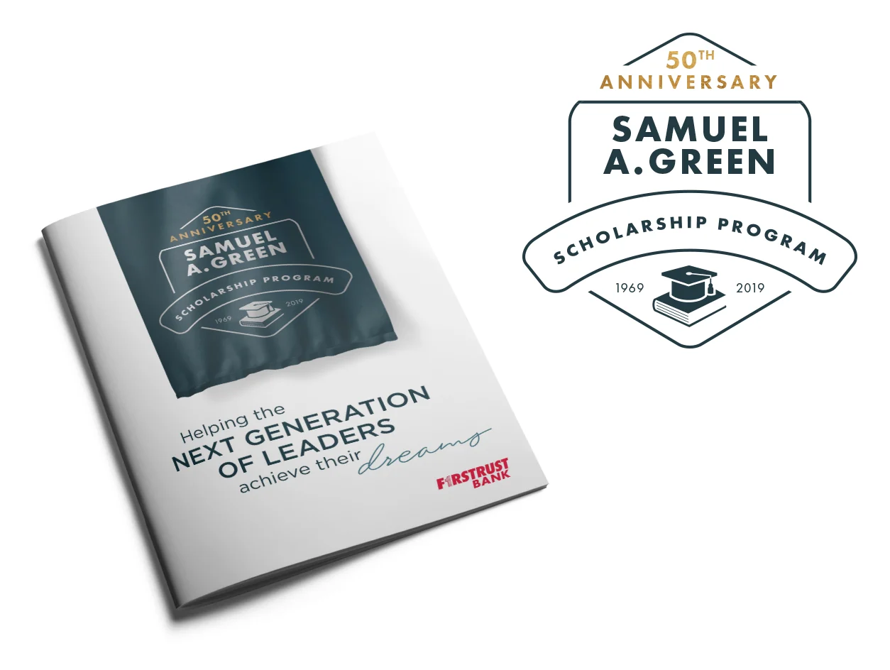 The Samuel A. Green scholarship program booklet and seal
