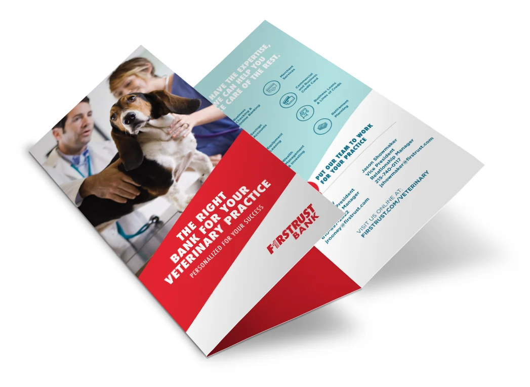 A trifold brochure
