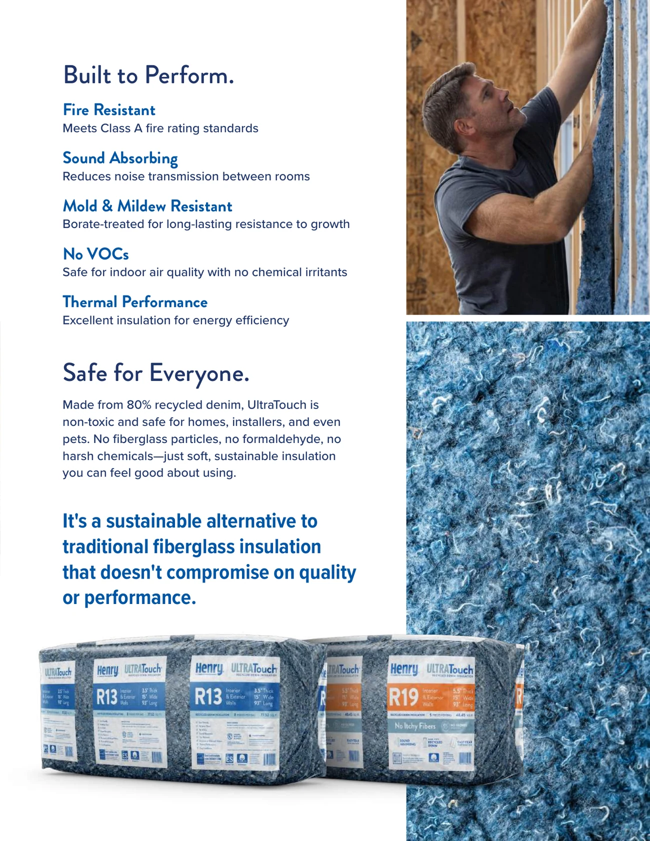 UltraTouch, smart for pros, easy for DIYers: the 4-page brochure, page 3