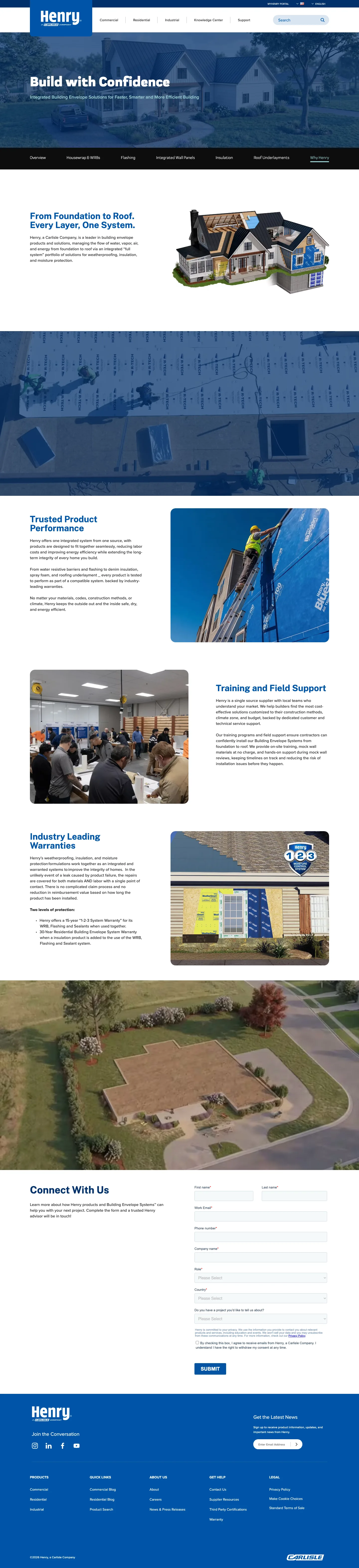 Why Henry: one system from the foundation to the roof, training and field support