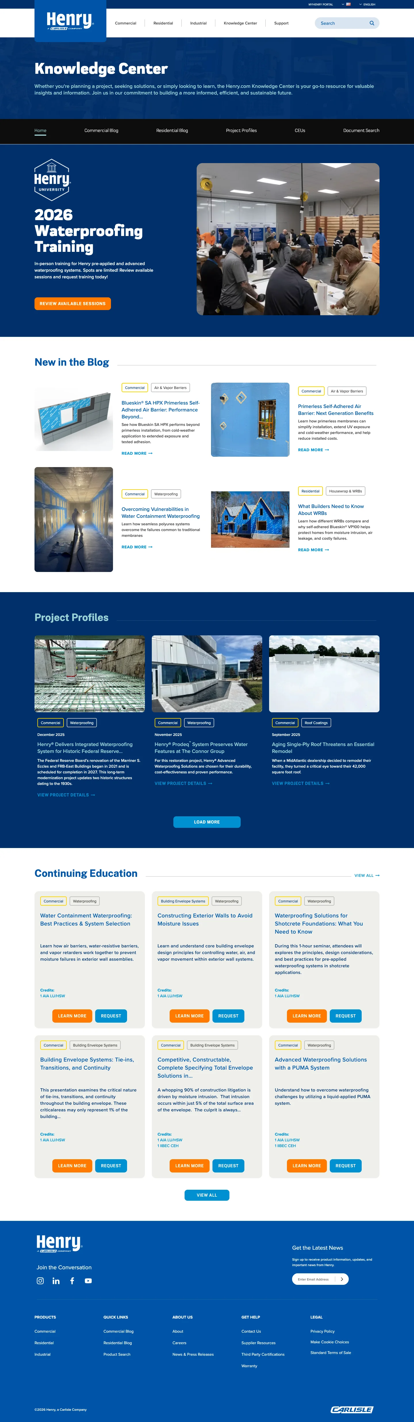 The Knowledge Center: blogs, project profiles and documents