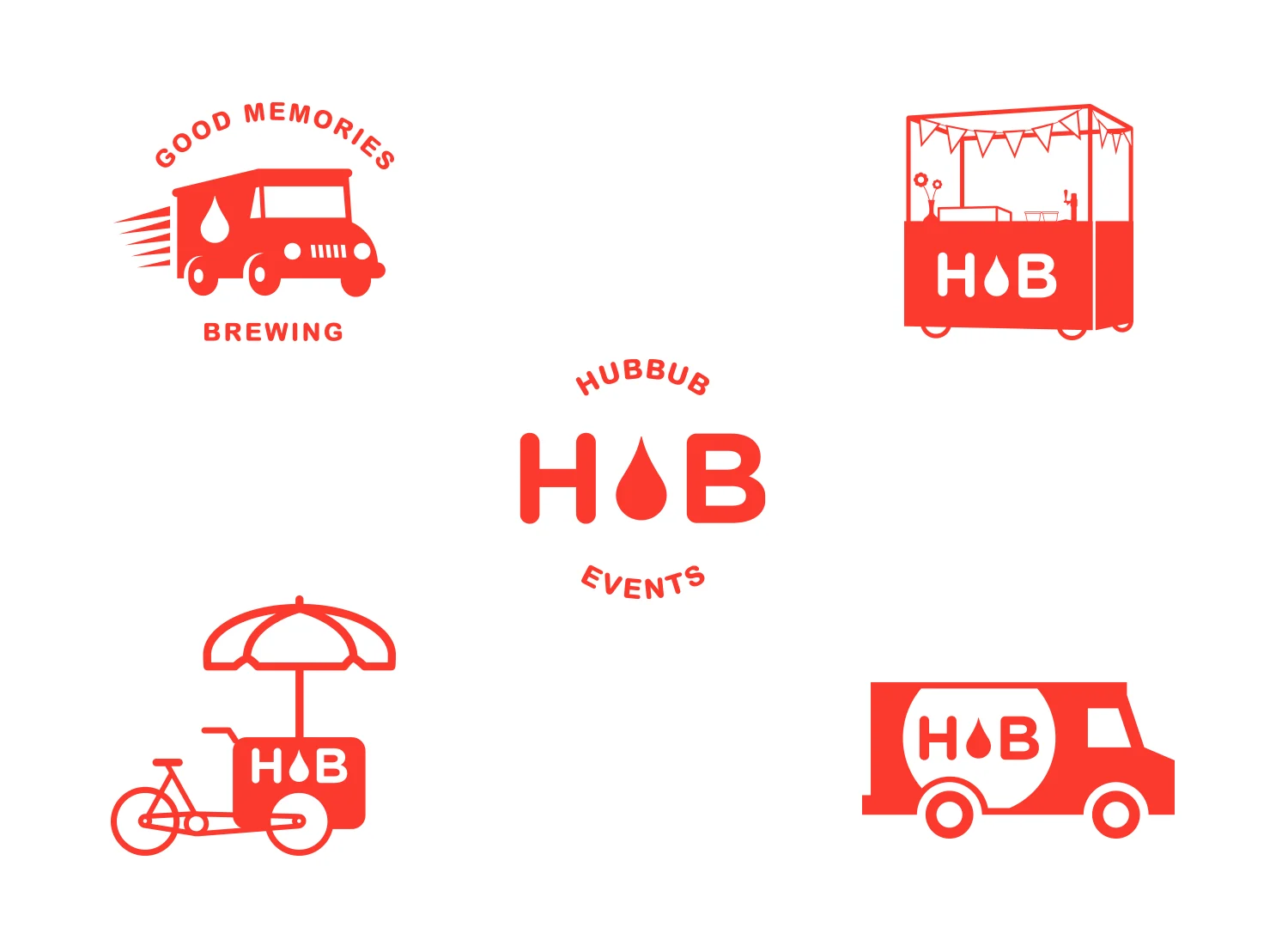 Hubbub Events: the truck, the cart and the bike