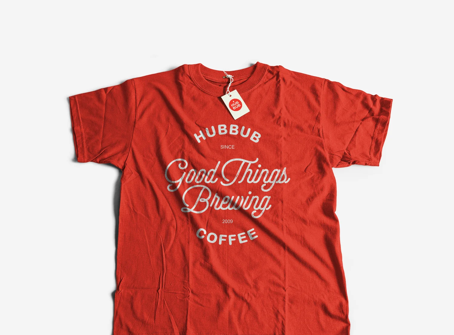A red tee: Hubbub, Good Things Brewing