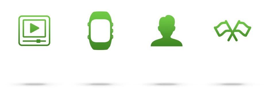 The icons: video, wearables, audience and events