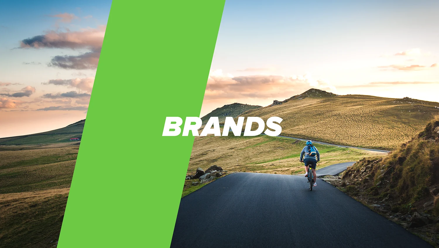 Brands: a rider on an open road
