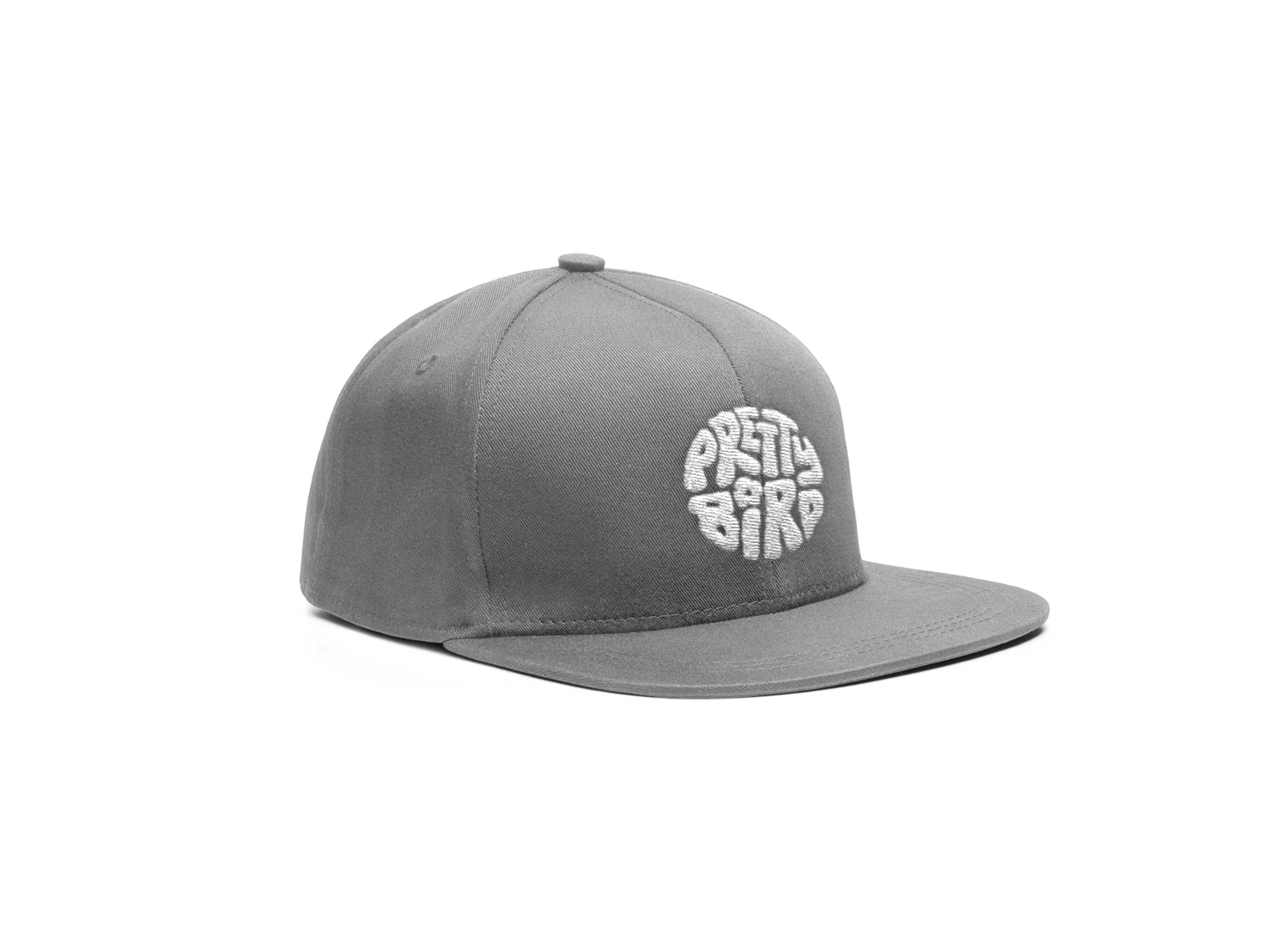A grey snapback with the mark