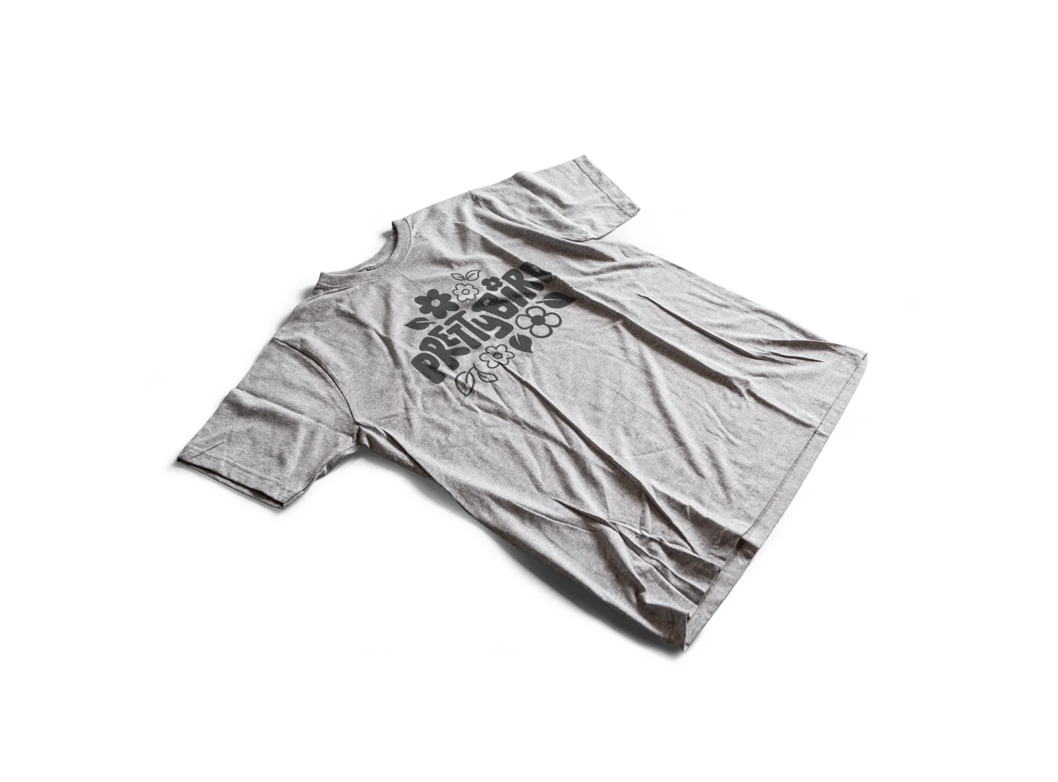 A heather grey tee with the mark