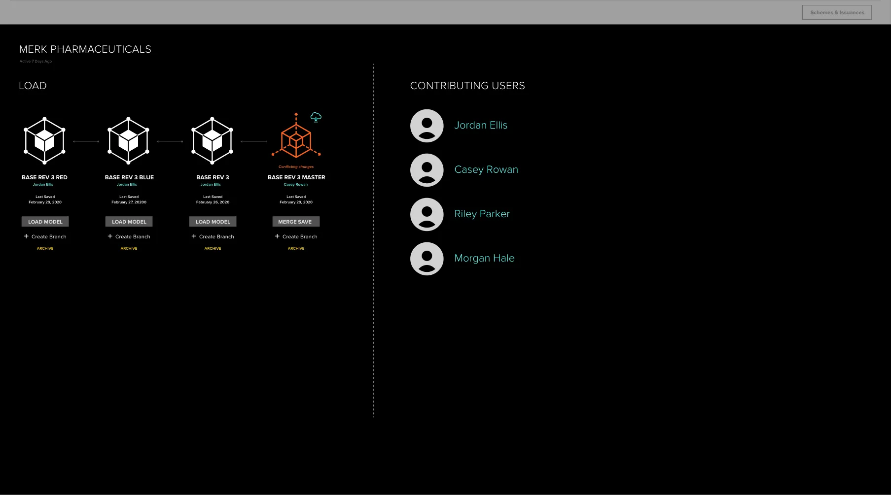 Change tracking, screen 1 of 8
