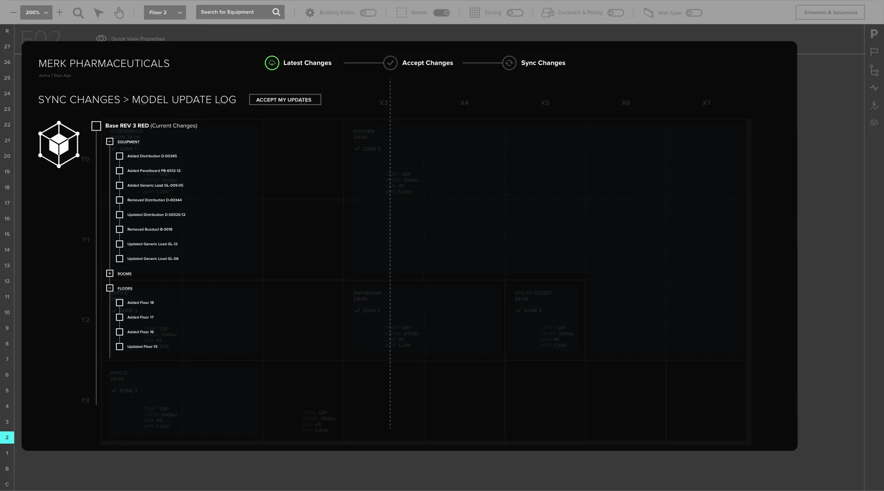 Change tracking, screen 6 of 8