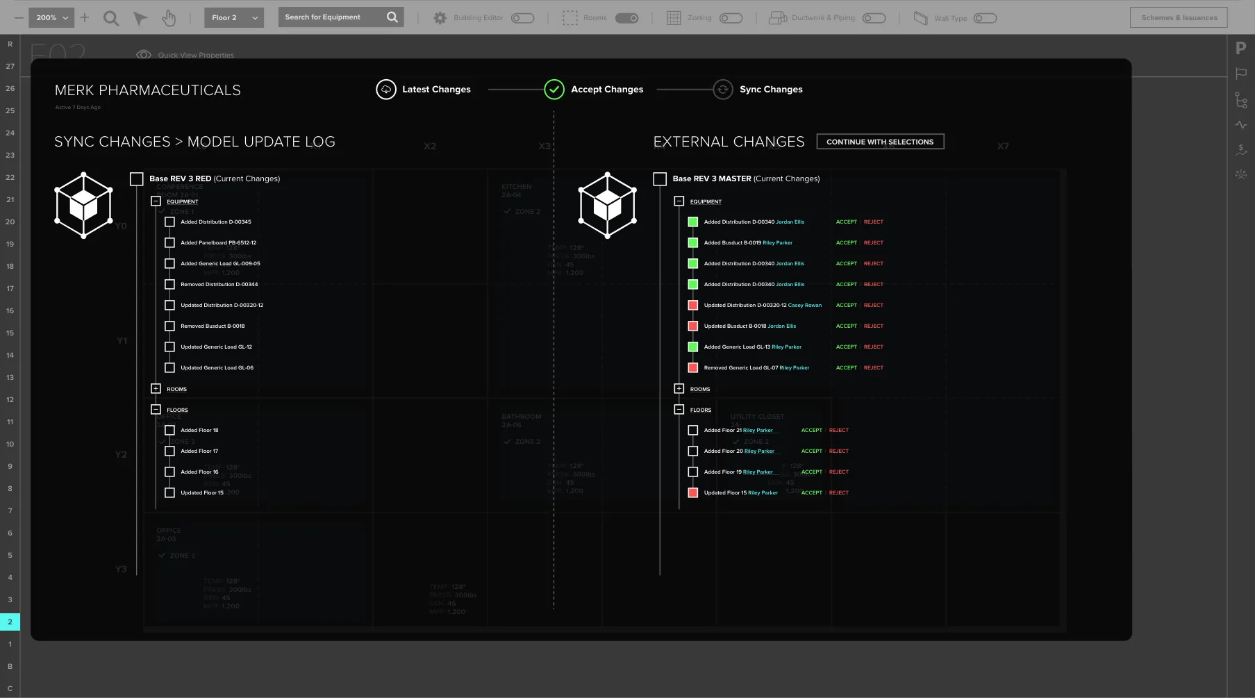 Change tracking, screen 7 of 8