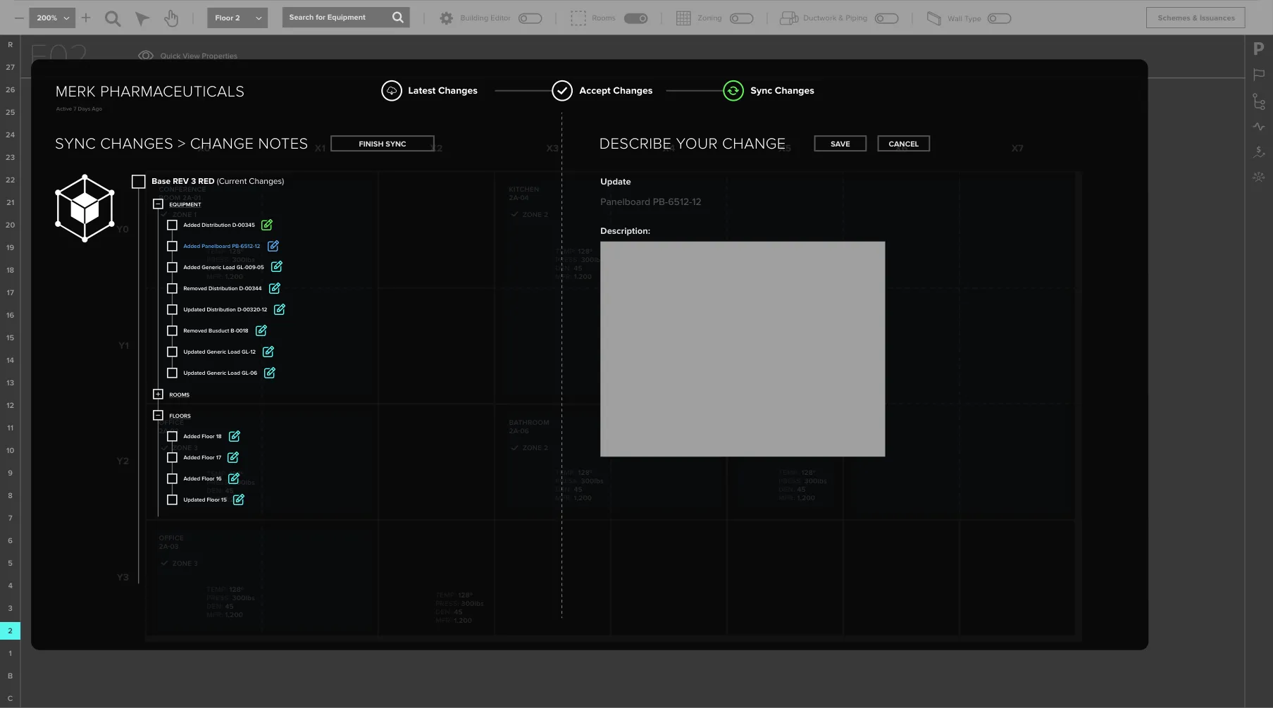 Change tracking, screen 8 of 8