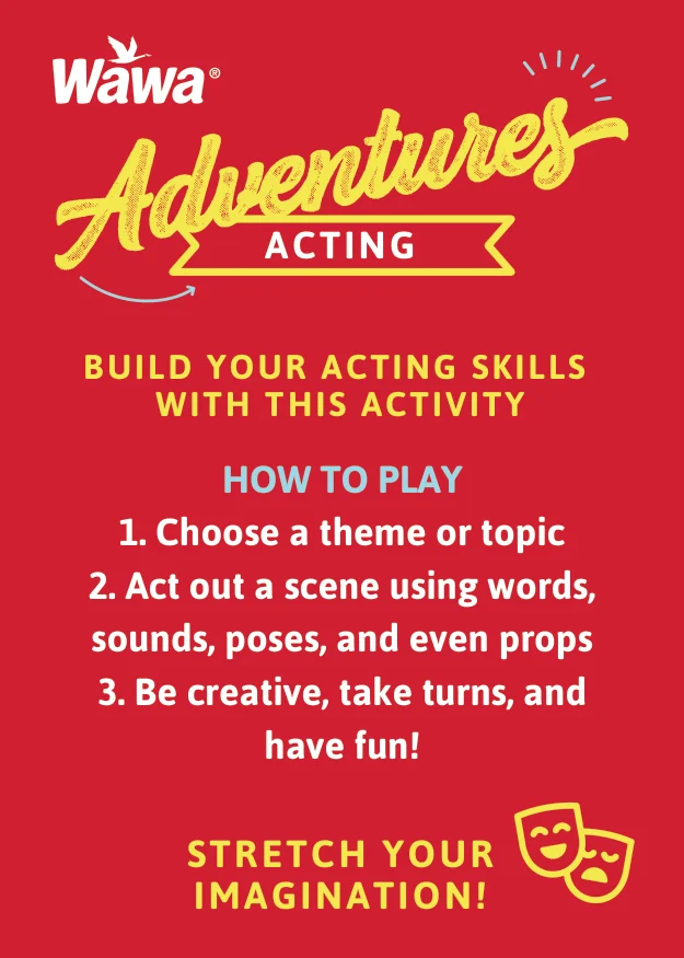 Acting card, back