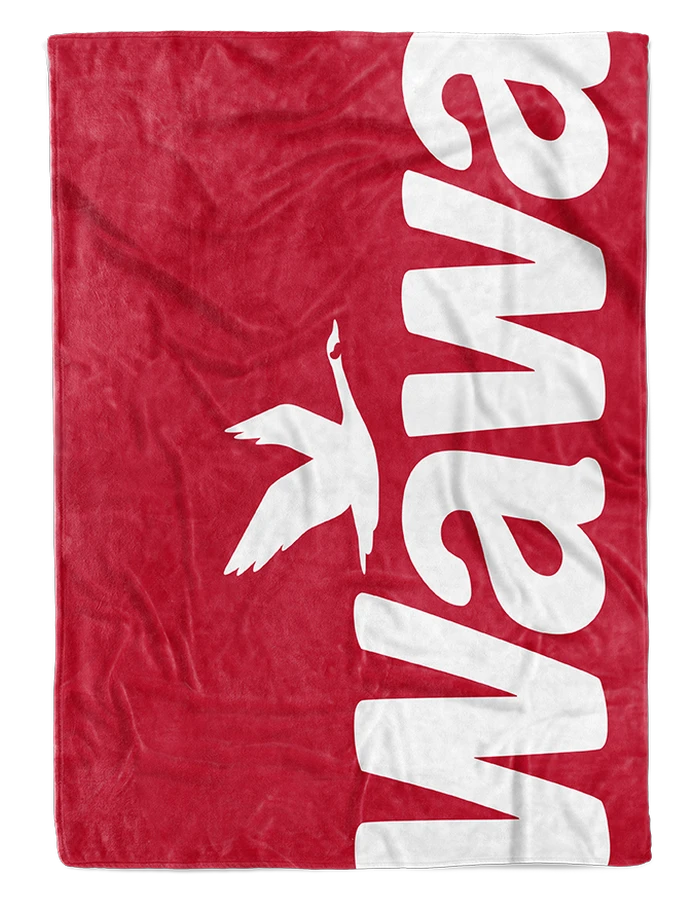 Red Wawa blanket with the logo