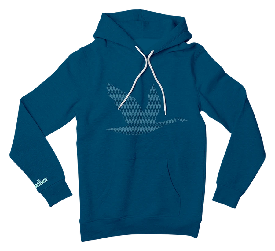 Hoodie, blue waves