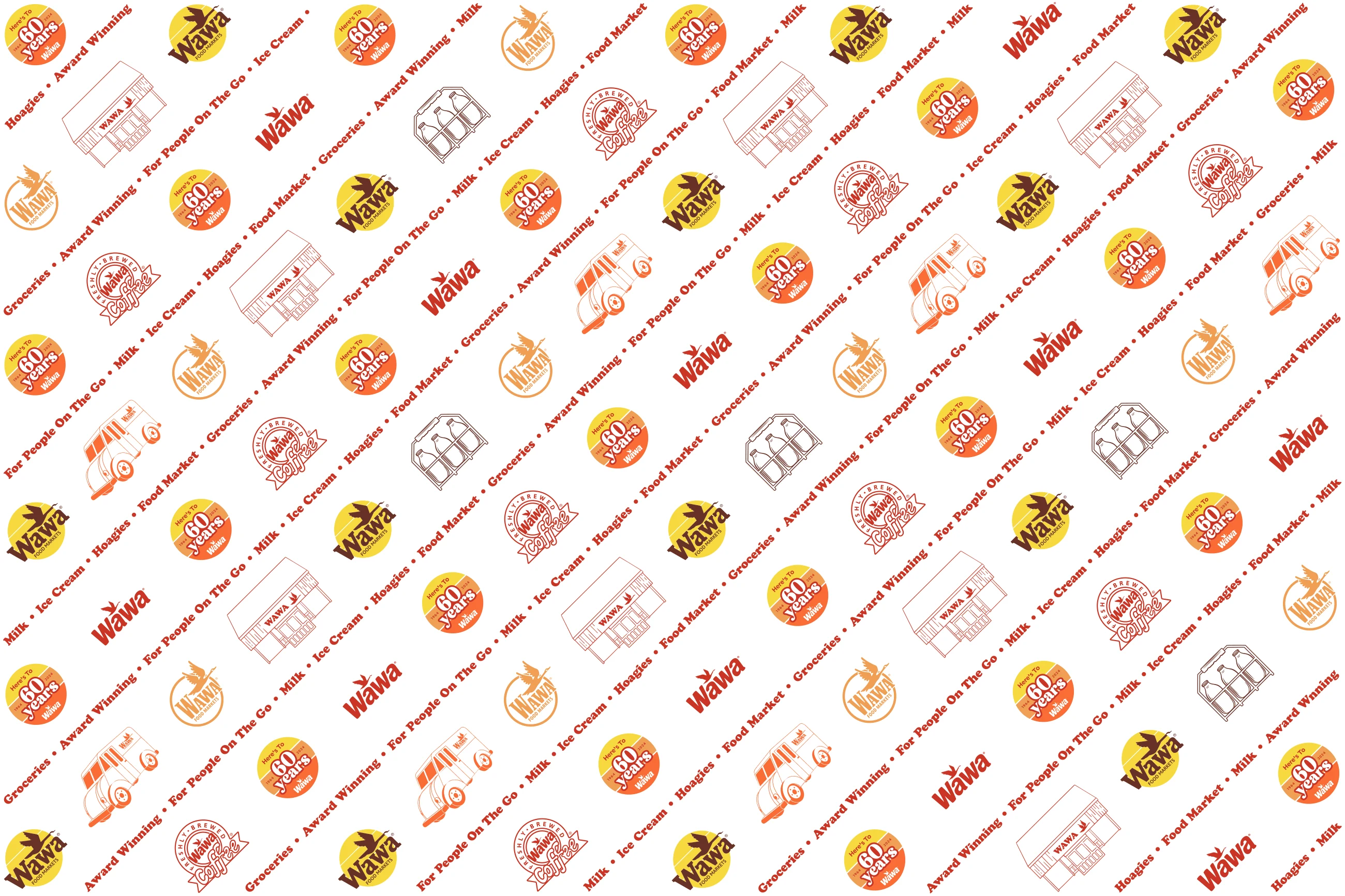The 60th anniversary hoagie paper, flat