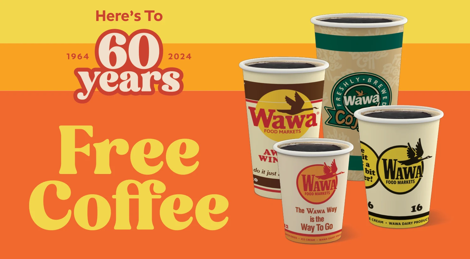 Free coffee sign, landscape